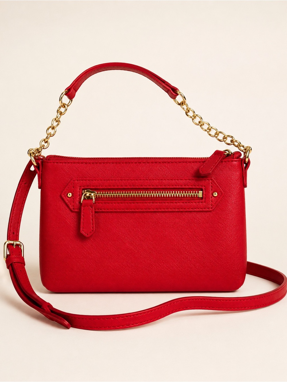 Kenneth Cole Red Chain-Handle Crossbody Bag